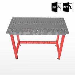 PLANOS PARA MESA BASICA DE SOLDADURA - 600x1200x10mm