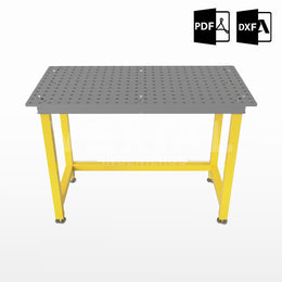 PLANOS PARA MESA BASICA DE SOLDADURA - 600x1200x12mm