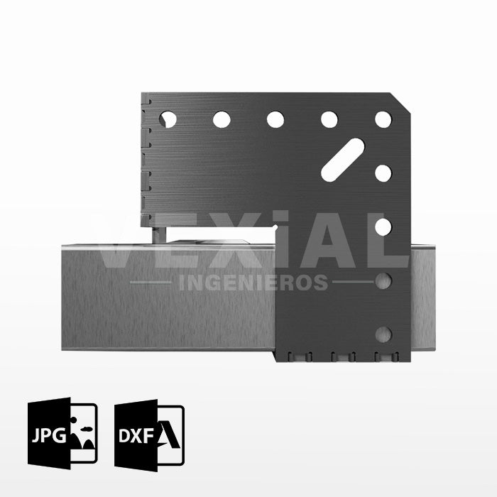 PLANOS DE SUJECION DE ESQUINAS PARA MESAS DE SOLDADURA (150x150×67×8 mm)