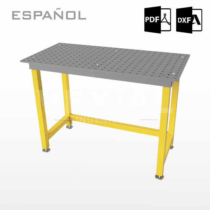 PLANOS PARA MESA BASICA DE SOLDADURA - 600x1200x12mm