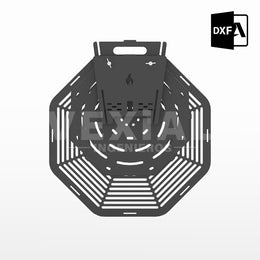 Planos Parrilla Octogonal Plegable (630x630x253(h)mm)