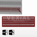 PLANOS PARA ORGANIZADOR DE DADOS (1040 x 330mm) - 97 ESPACIOS