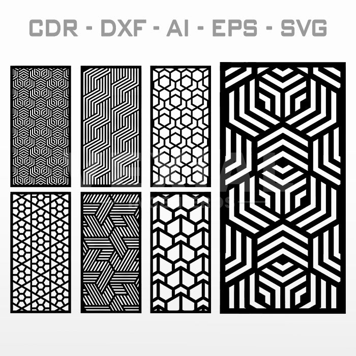PAQUETE DISEÑO CELOSIAS - # 001 (CDR, DXF, AI, EPS, SVG)