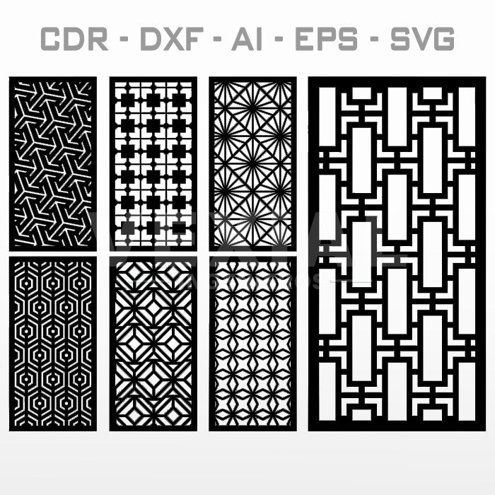 PAQUETE DISEÑO CELOSIAS - #007 (CDR, DXF, AI, EPS, SVG)