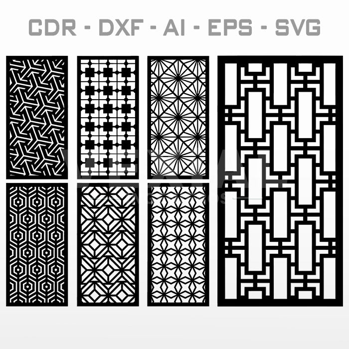 PAQUETE DISEÑO CELOSIAS - #009 (CDR, DXF, AI, EPS, SVG)