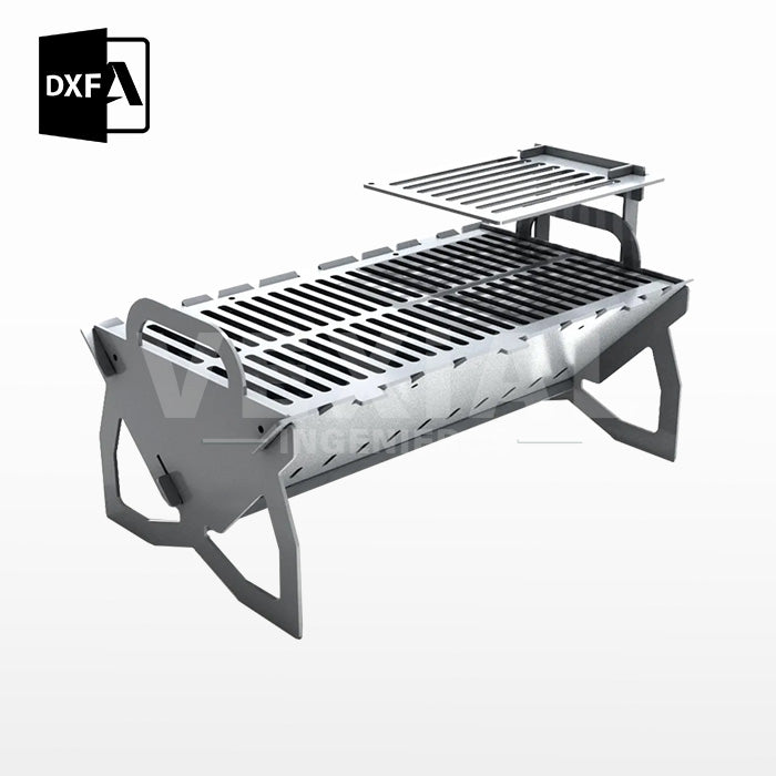 ARCHIVOS DXF PARA PARRILLA PLEGABLE (558x328x320(h)+100(h)mm) - MALETIN