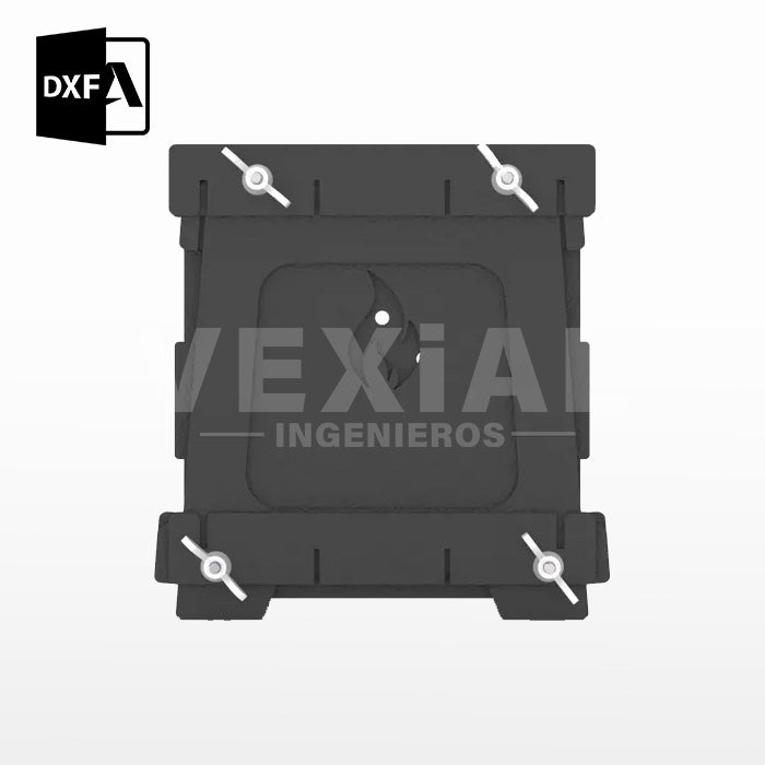ARCHIVOS DXF PARA PARRILLA PORTATIL (193x193x200(h)mm) - MALETIN
