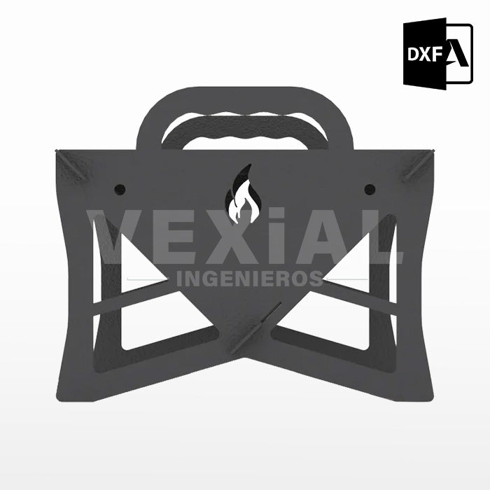 ARCHIVOS DXF PARA PARRILLA PORTATIL (309x300x250(h)mm) - MALETIN