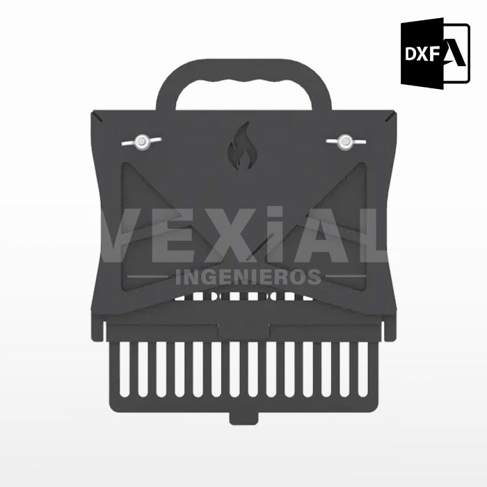 ARCHIVOS DXF PARA PARRILLA PORTATIL (309x300x250(h)mm) - MALETIN
