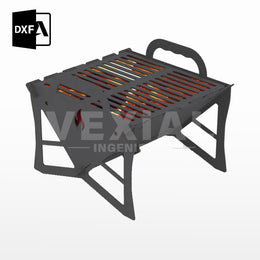 Planos Parrilla Portátil Compacta (309x300x250(h)mm)