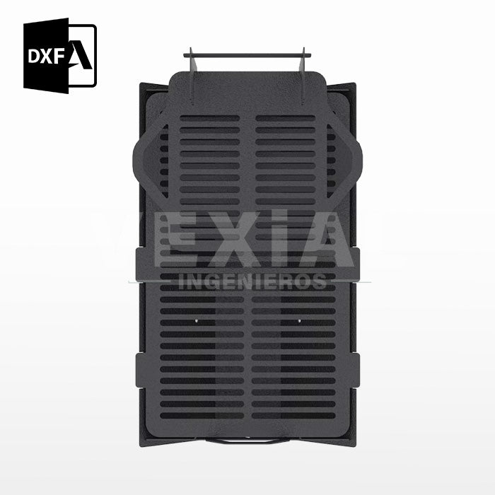 ARCHIVOS DXF PARA PARRILLA PORTATIL (520x320x203+142(h)mm) - MALETIN