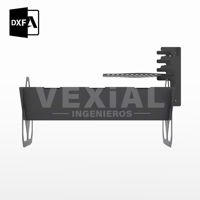 ARCHIVOS DXF PARA PARRILLA PORTATIL (520x320x203+142(h)mm) - MALETIN