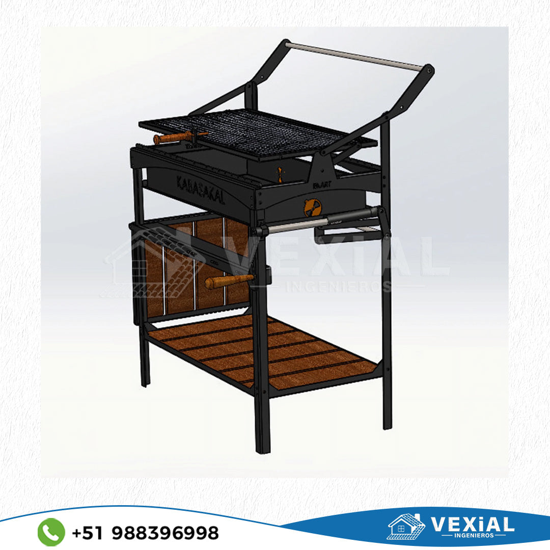 PLANOS PARA FABRICAR PARRILLA ROTATIVA SEMIAUTOMATICA (870x800x1115(h)mm)