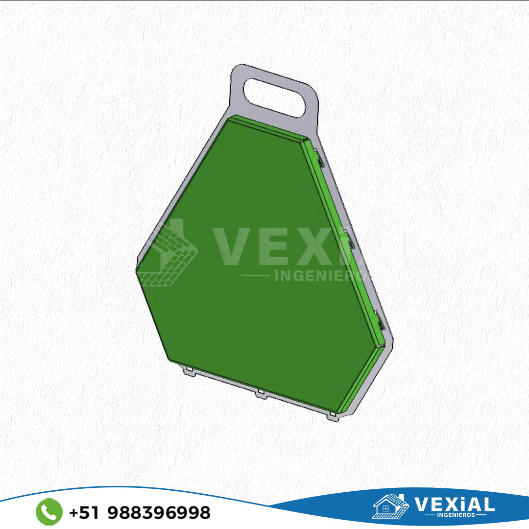 ARCHIVOS DXF PARA PARRILLA PLEGABLE TRIANGULAR (300x140(h)mm) - MALETIN