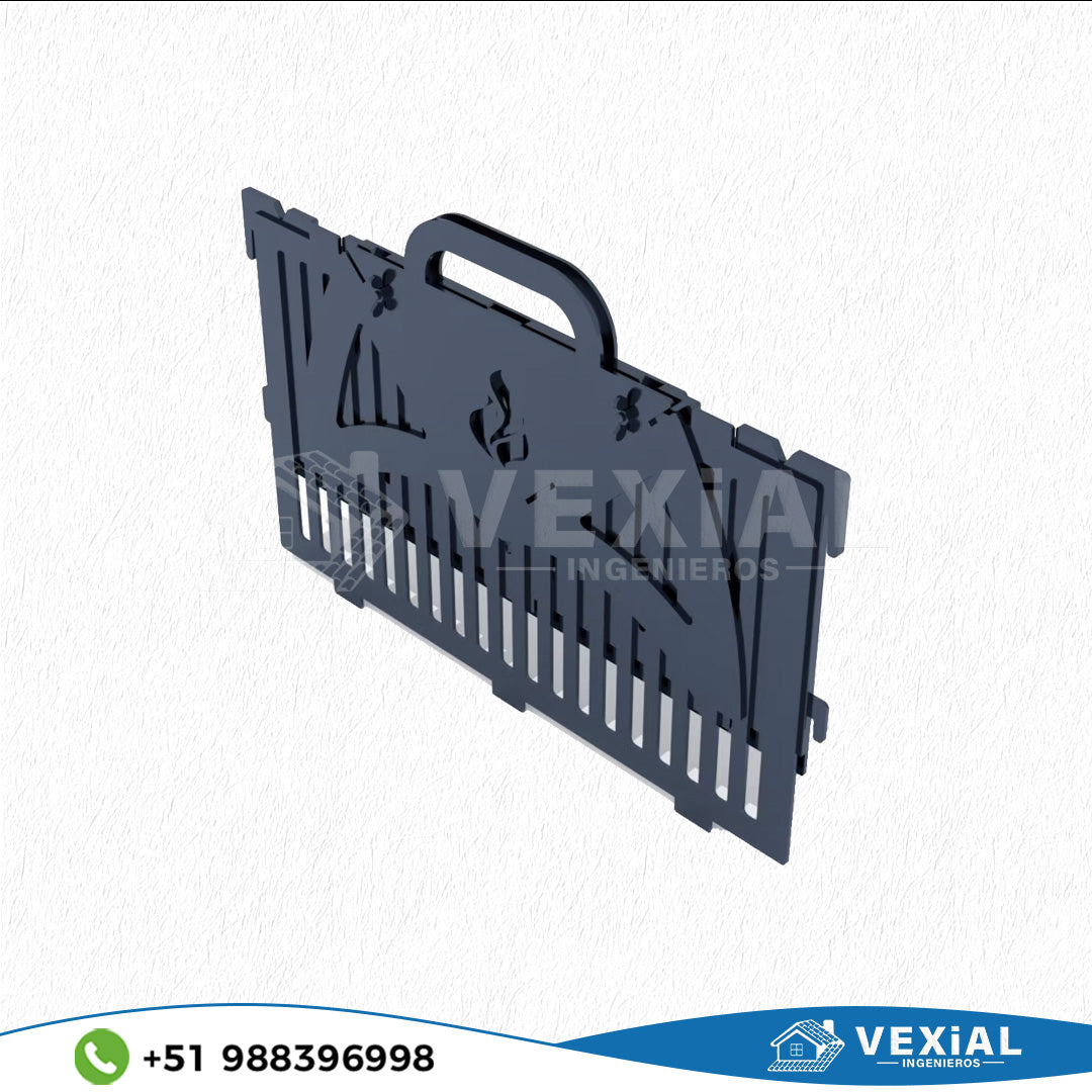 ARCHIVOS DXF PARA BRASERO PORTATIL (505x414x250(h)mm) - MALETIN