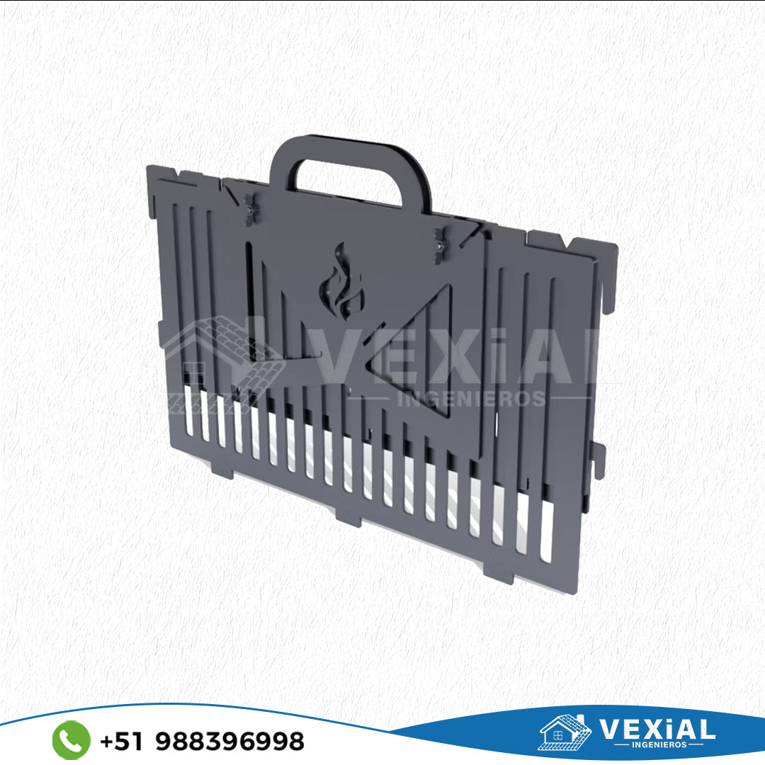 ARCHIVOS DXF PARA PARRILLA PORTATIL (505x299x250(h)mm) - MALETIN