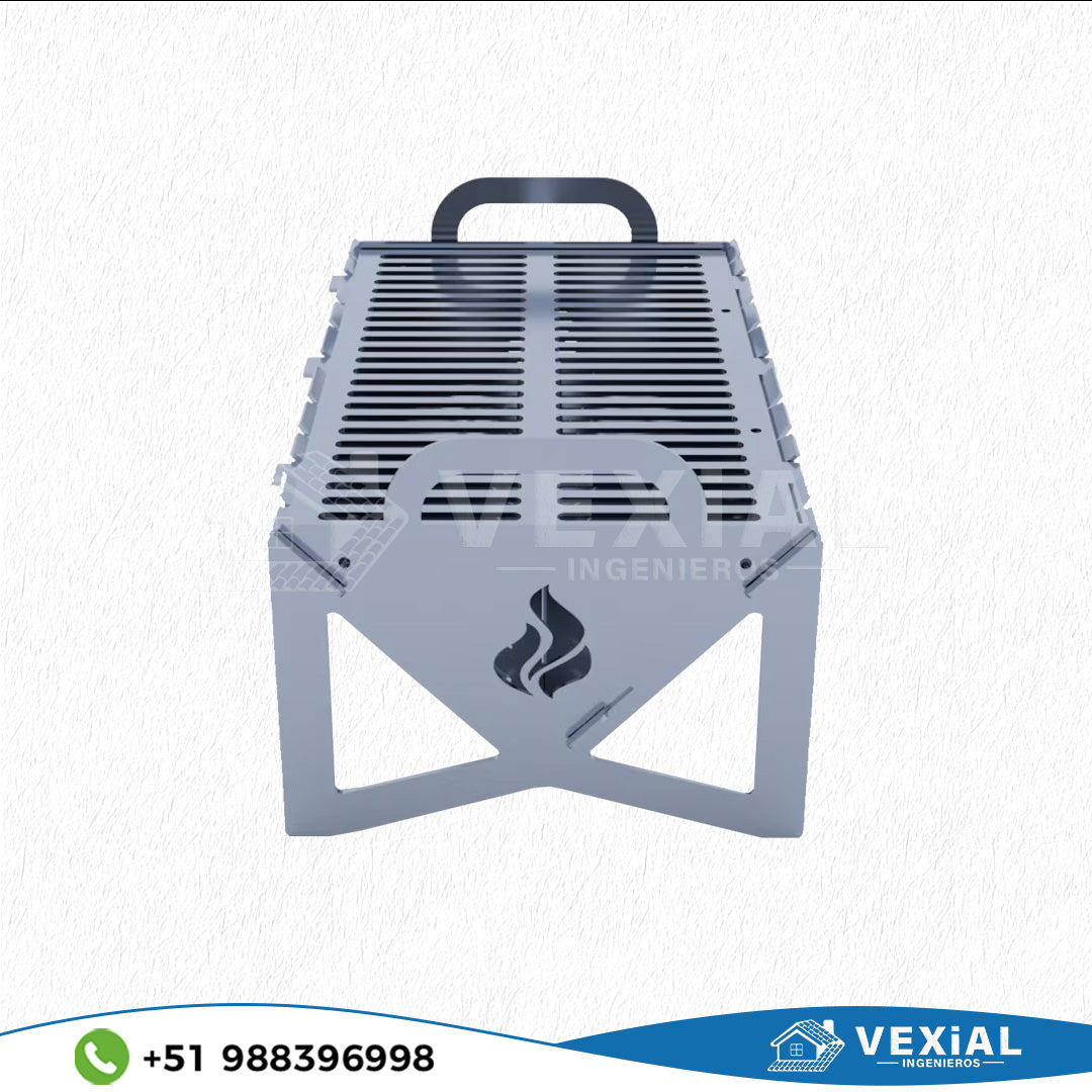 ARCHIVOS DXF PARA PARRILLA PORTATIL (505x299x250(h)mm) - MALETIN