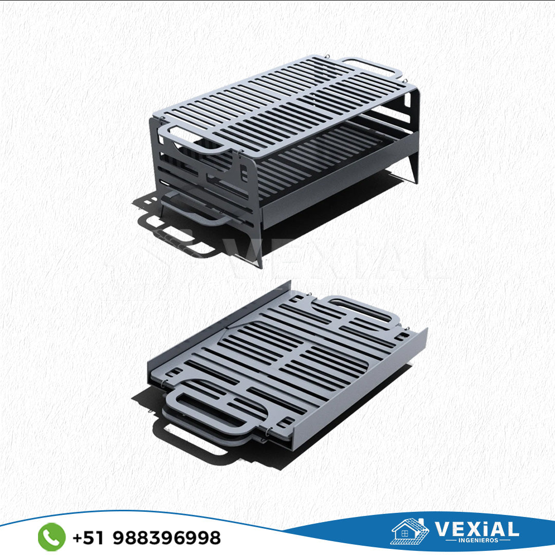 ARCHIVOS DXF PARA PARRILLA PORTATIL (580x330x240(h)mm)- MALETIN