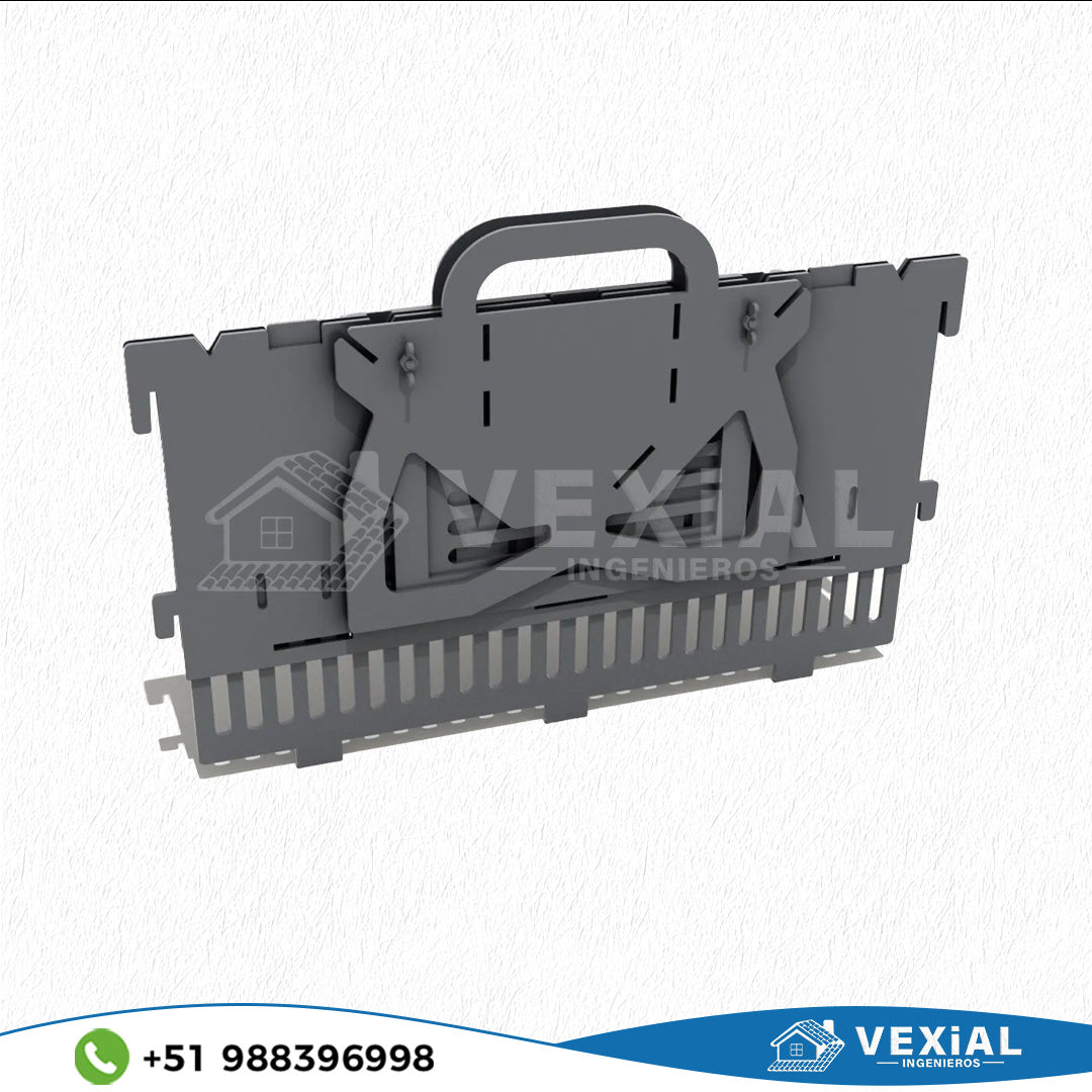 ARCHIVOS DXF PARA PARRILLA PLEGABLE (558x328x320(h)mm) - MALETIN