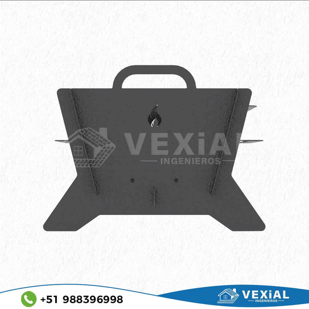 ARCHIVOS DXF PARA PARRILLA PEGLABLE (696 x 478 x 357(h)mm) - MALETIN