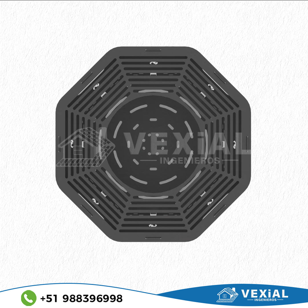 ARCHIVOS DXF PARA PARRILLA OCTAGONAL PEGLABLE (630x630x253(h)mm) - MALETIN