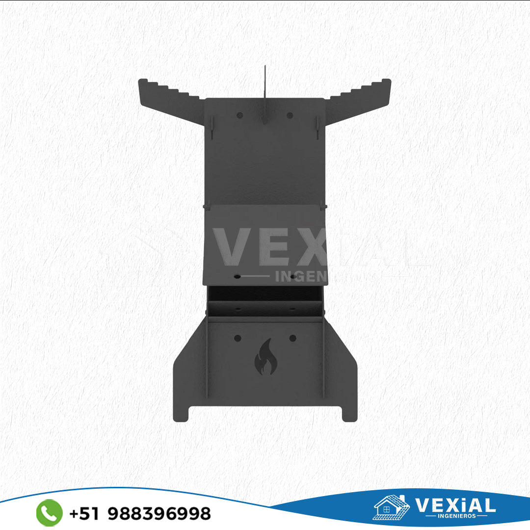 ARCHIVOS DXF PARA PARRILLA BASE COHETE ((465 x 459 x 465(h)) - MALETIN