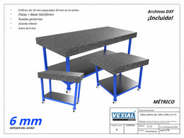Planos para Mesas Modulares de Soldadura - Acero de 6mm o 1/4"