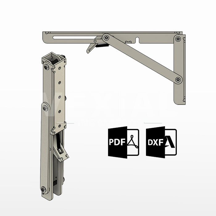 PLANOS PARA SOPORTE PLEGABLE DE ESTANTE 12" (300mm)