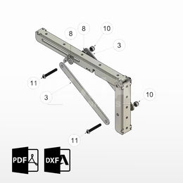 PLANOS PARA SOPORTE PLEGABLE DE ESTANTE 12" (300mm)