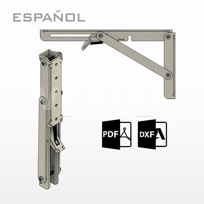 PLANOS PARA SOPORTE PLEGABLE DE ESTANTE 12" (300mm)