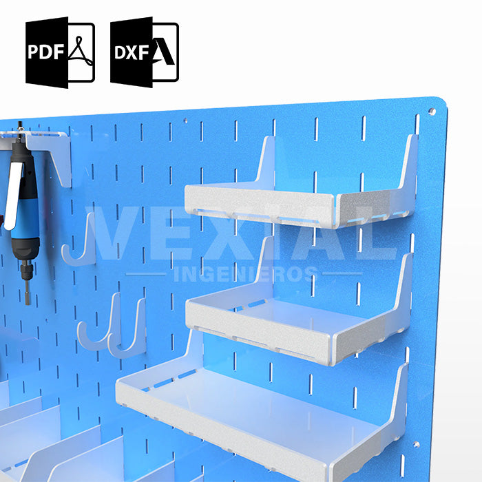 PLANOS PARA ORGANIZADOR DE HERRAMIENTAS SLOTWALL/PEGBOARD (1219x1219) (1219x609)