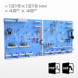 ORGANIZADOR DE HERRAMIENTAS SLOTWALL/PEGBOARD (1200x1200) (1200x600)