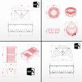 KIT DE 4 PLANOS PARA PARRILLAS PORTATILES