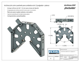 Kit de escuadras y triángulos de fijación — Acero 6mm o 1/4"
