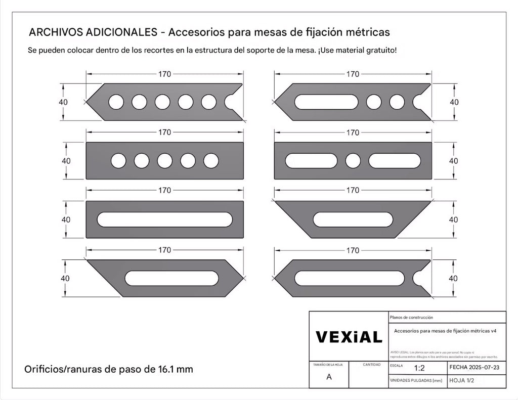 PLANOS PARA MESAS DE SUJECIÓN DE SOLDADOR (plancha 12mm)