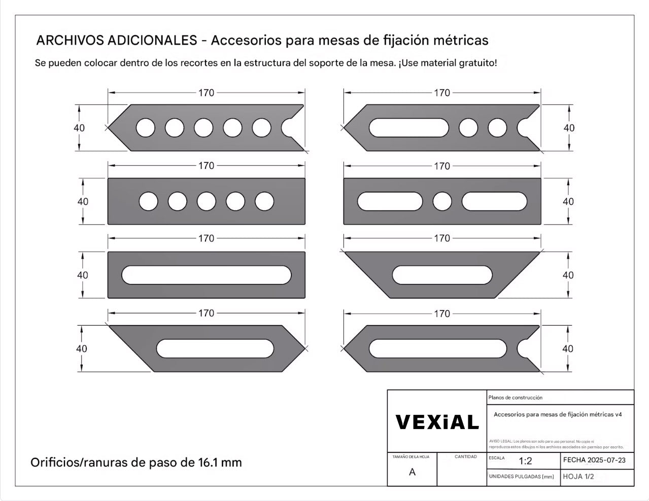 PLANOS PARA MESAS DE SUJECIÓN DE SOLDADOR (plancha 12mm)