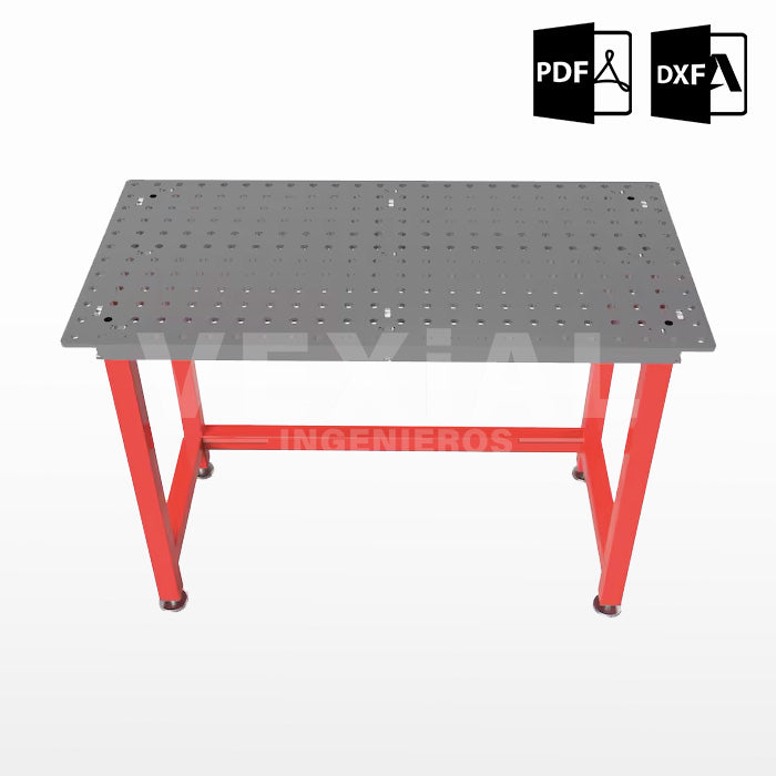 PLANOS PARA MESA BASICA DE SOLDADURA - 600x1200x10mm