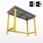 PLANOS PARA MESA BASICA DE SOLDADURA - 600x1200x12mm