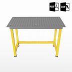 PLANOS PARA MESA BASICA DE SOLDADURA - 600x1200x12mm