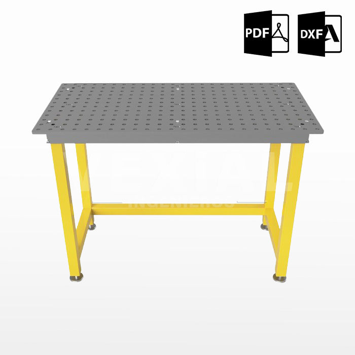 PLANOS PARA MESA BASICA DE SOLDADURA - 600x1200x12mm