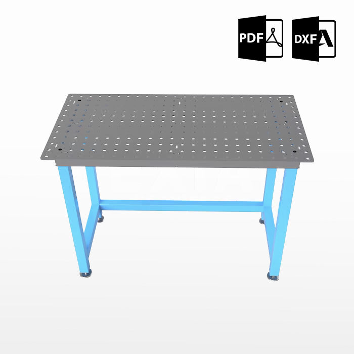 PLANOS PARA MESA BASICA DE SOLDADURA - 600x1200x6mm