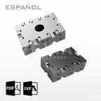PLANOS PARA FABRICAR BLOQUE DE FIJACIÓN 25x50x75mm (plancha 6mm) (2 versiones)