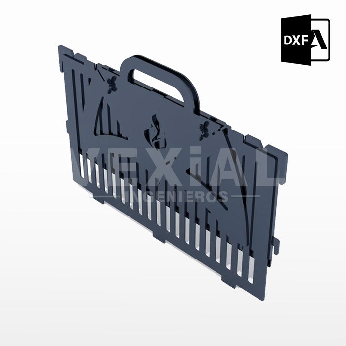 ARCHIVOS DXF PARA BRASERO PORTATIL (505x414x250(h)mm) - MALETIN