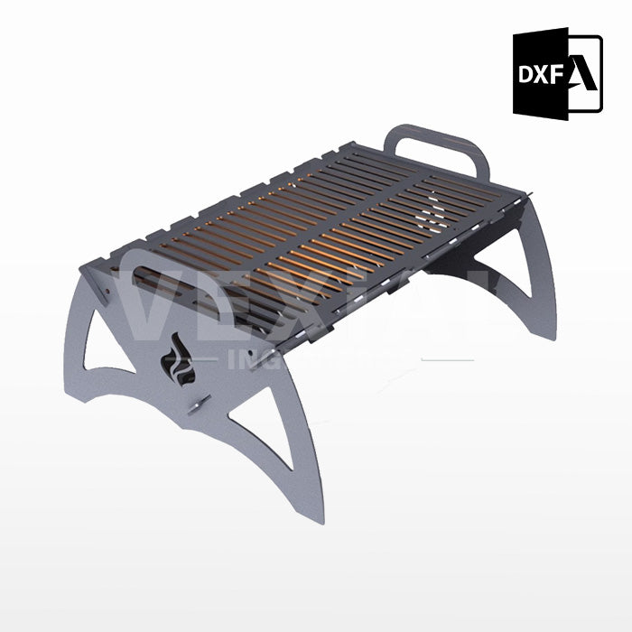 ARCHIVOS DXF PARA BRASERO PORTATIL (505x414x250(h)mm) - MALETIN