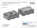 Planos para Fabricar Bloque de Fijación 25x50x75mm - Plancha 6mm o 1/4" - 2 Versiones