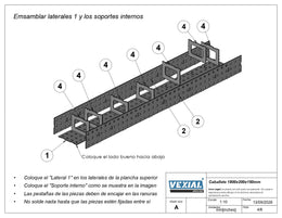 Planos para Caballete Modular de soldadura - Acero de 6mm o 1/4"
