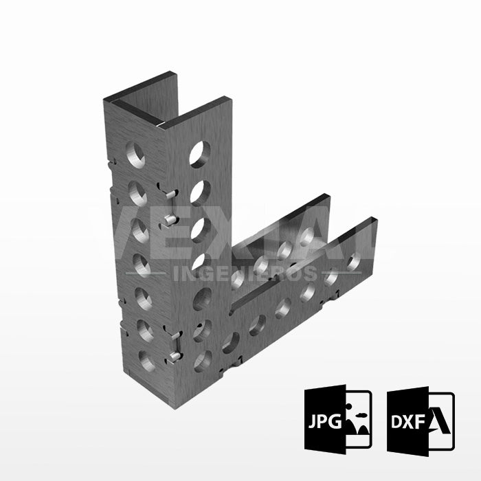 ARCHIVOS PARA FABRICAR ESCUADRAS L 90° (50 × 200 × 200 mm)