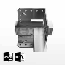 Planos Escuadra de Perfiles 150x150mm - Perfiles 67x67mm - 8mm