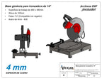 BASE GIRATORIA PARA TRONZADORA 14" - 4mm