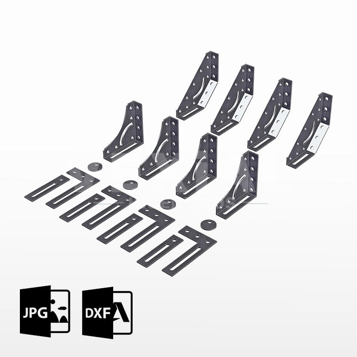 ARCHIVO DXF KIT DE HERRAMIENTAS PARA MESA DE SUJECION 20 PZS (plancha 1/4 o 6mm)